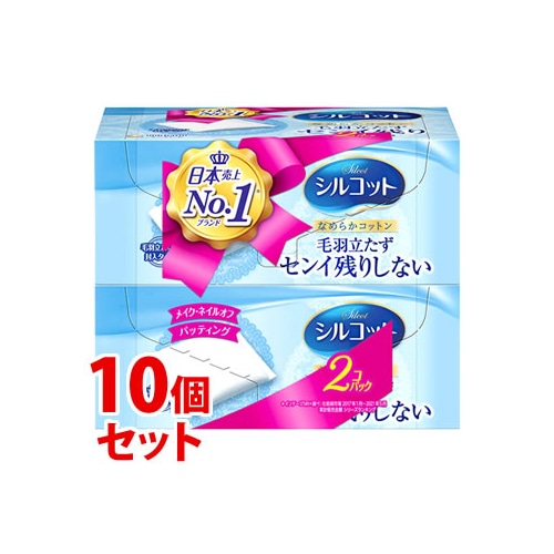 《セット販売》　ユニチャーム シルコット なめらかコットン (82枚×2個)×10個セット コットン