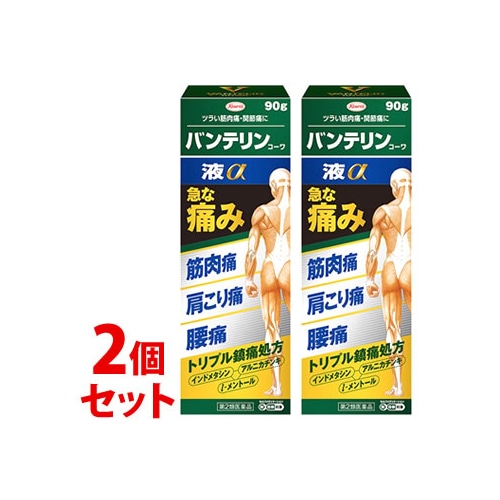 【第2類医薬品】《セット販売》 興和 バンテリンコーワ液α (90g)×2個セット 筋肉痛 肩こり 関節痛 バンテリン 【セルフメディケーション税制対象商品】