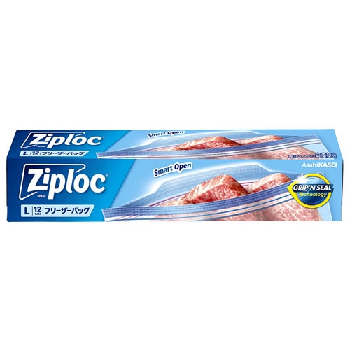 旭化成 ジップロック フリーザーバッグ L (12枚) フリーザーバック 食品保存袋 ジッパー付き袋 Ziploc