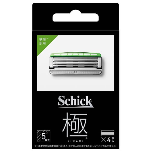 シック 極 敏感肌 替刃 (4個) 5枚刃 カミソリ 髭剃り キワミ Schick