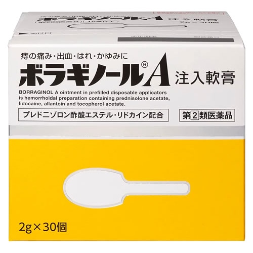 【第(2)類医薬品】天藤製薬 ボラギノールA注入軟膏 (2g×30個) 痔疾用外用薬 痔の薬 いぼ痔 きれ痔