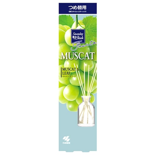 小林製薬 サワデー 香るスティック フルーツ マスカット&リーフ つめかえ用 (70mL) 詰め替え用 Sawaday 香るStick Fruits 芳香剤
