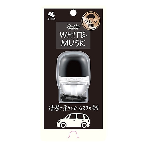 小林製薬 サワデー クルマ専用クリップ パルファムホワイトムスク (6mL) Sawaday 車用 芳香剤 消臭剤