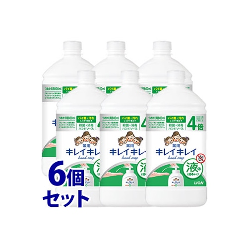 《セット販売》 ライオン キレイキレイ 薬用液体ハンドソープ 特大サイズ つめかえ用 (800mL)×6個セット 詰め替え用 【医薬部外品】