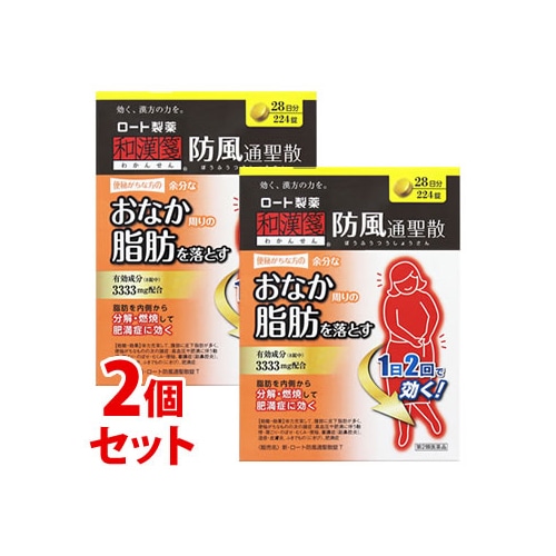 【第2類医薬品】《セット販売》 ロート製薬 和漢箋 新・ロート防風通聖散錠T (224錠)×2個セット わかんせん 【セルフメディケーション税制対象商品】