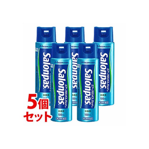 【第3類医薬品】《セット販売》　久光製薬 エアーサロンパス ジェットα 微香性 (100mL)×5個セット スプレー式鎮痛消炎剤　【セルフメディケーション税制対象商品】