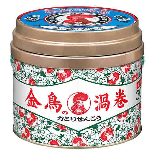 金鳥 KINCHO 金鳥の渦巻V 缶 (30巻) 蚊取り線香 【防除用医薬部外品】