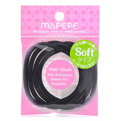 シャンティ マペペ ソフトリングゴム 4P ブラック (4本) ヘアゴム