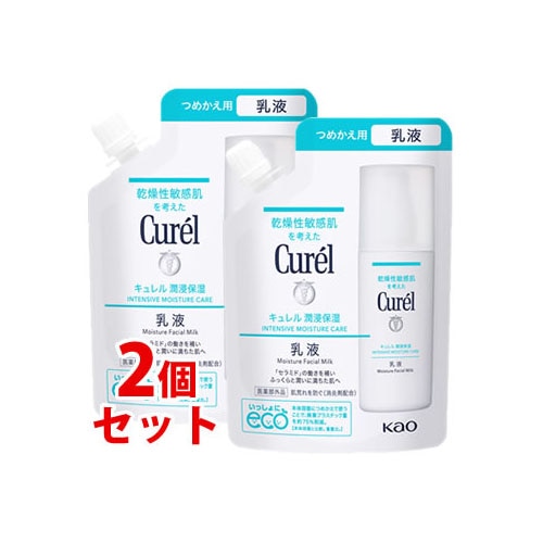 《セット販売》 花王 キュレル 潤浸保湿 乳液 つめかえ用 (100mL)×2個セット 詰め替え用 Curel 【医薬部外品】