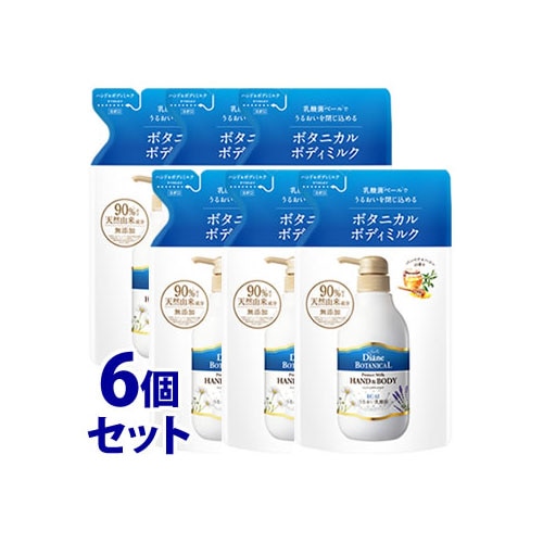 《セット販売》 モイストダイアン ダイアンボタニカル ボディミルク プロテクト バーベナ&ハニーの香り つめかえ用 (400mL)×6個セット 詰め替え用