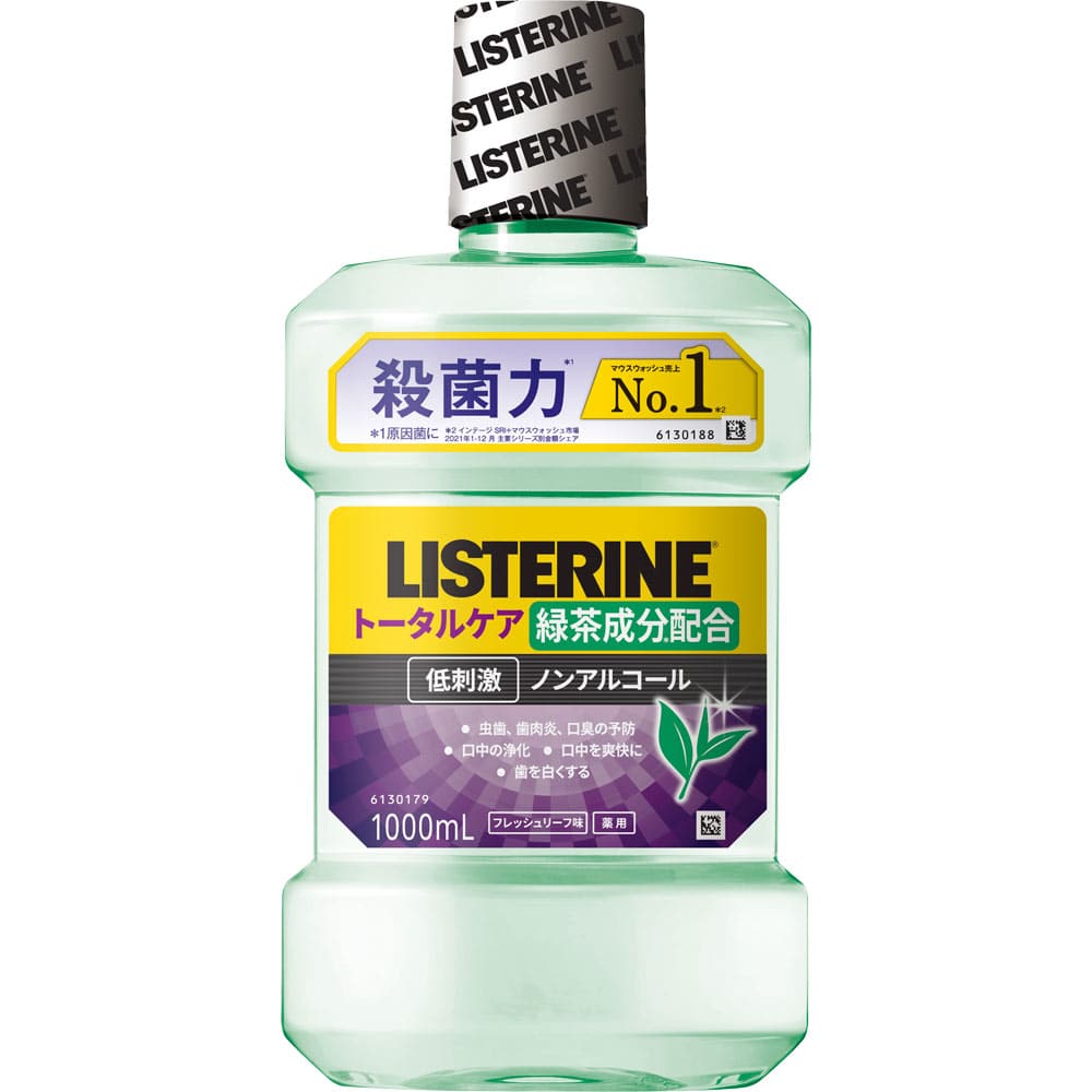 ジョンソンエンドジョンソン リステリン トータルケア グリーンティー (1000mL) 液体ハミガキ 液体歯磨 【医薬部外品】