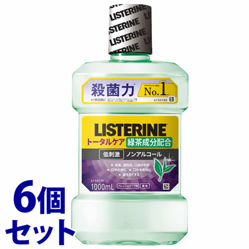 《セット販売》 ジョンソンエンドジョンソン リステリン トータルケア グリーンティー (1000mL)×6個セット 液体ハミガキ 液体歯磨 【医薬部外品】
