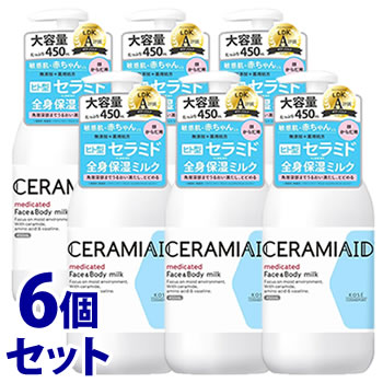 《セット販売》 コーセーコスメポート セラミエイド 薬用スキンミルク (450mL)×6個セット ボディミルク 顔・からだ用 【医薬部外品】