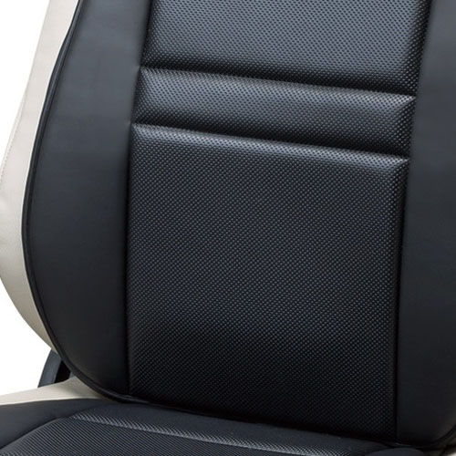 ボンフォーム ファイテンレザー クッションシートカバー フロント フリー 4051-91BK (1個) 前席用 レザー調素材 カーアクセサリー