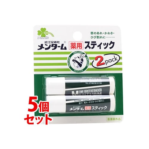 《セット販売》 くらしリズム メンターム 薬用スティック レギュラー (4g×2本)×5個セット リップクリーム 【医薬部外品】