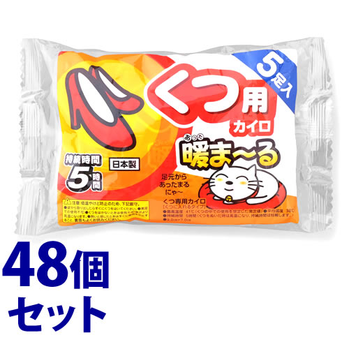 《セット販売》　アイリスオーヤマ 暖まーる くつ用カイロ (5足入)×48個セット あったまーるカイロ くつ専用カイロ 使い捨てカイロ くつに入れるタイプ