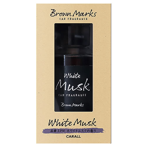 晴香堂 ブラウンマークスリキッド ホワイトムスク  (160mL) 芳香剤 リキッドタイプ 車用