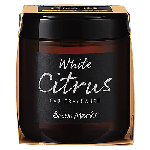 晴香堂 ブラウンマークス ゲル ホワイトシトラス (160mL) 芳香剤 ゲルタイプ 車用