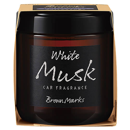 晴香堂 ブラウンマークス ゲル ホワイトムスク (160mL) 芳香剤 ゲルタイプ 車用
