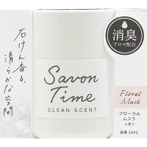 晴香堂 サボンタイム ゲル フローラルムスク 3492 (100g) カー用品 車用 消臭 芳香剤