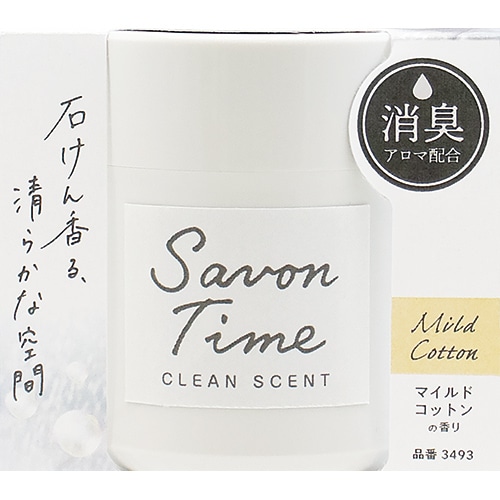 晴香堂 サボンタイム ゲル マイルドコットン 3493 (100g) カー用品 車用 消臭 芳香剤