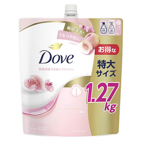 ユニリーバ ダヴ ボディウォッシュ ピーチ&スイートピー つめかえ用 (1270g) 詰め替え用 ボディソープ