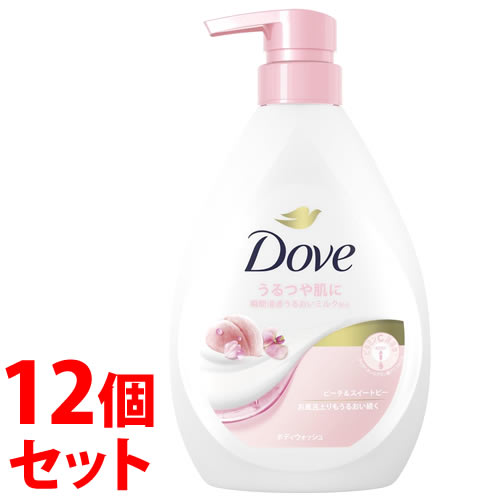 《セット販売》 ユニリーバ ダヴ ボディウォッシュ ピーチ&スイートピー ポンプ (470g)×12個セット ボディソープ Dove