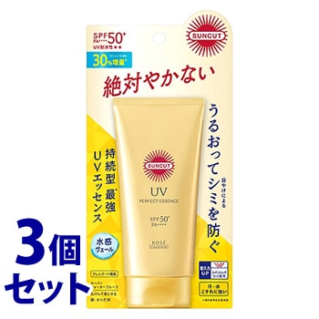 《セット販売》　コーセーコスメポート サンカット パーフェクトUV エッセンス N SPF50+ PA++++ (80g)×3個セット 日焼け止め美容液
