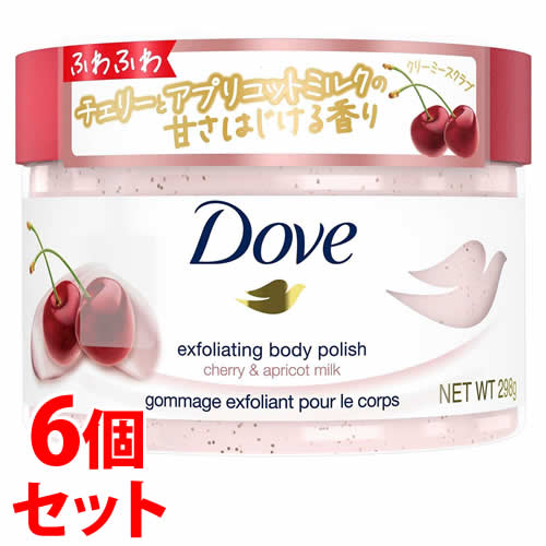 《セット販売》 ユニリーバ ダヴ クリーミースクラブ チェリー&アプリコットミルク (298g)×6個セット ボディ洗浄料 Dove