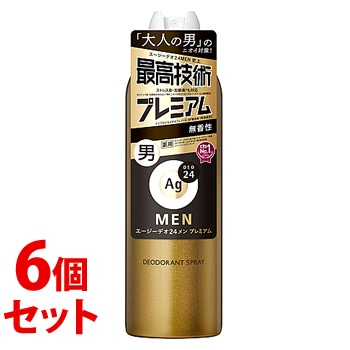 《セット販売》 ファイントゥデイ エージーデオ24メン メンズデオドラントスプレー プレミアム 無香性 LL (180g)×6個セット 制汗スプレー 男性用 【医薬部外品】
