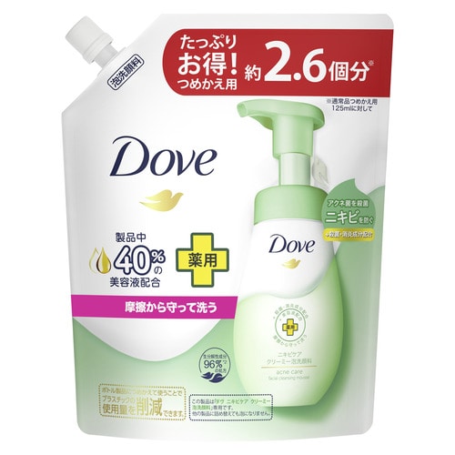 ユニリーバ ダヴ ニキビケア クリーミー泡洗顔料 大サイズ つめかえ用 (320mL) 詰め替え用 Dove 【医薬部外品】