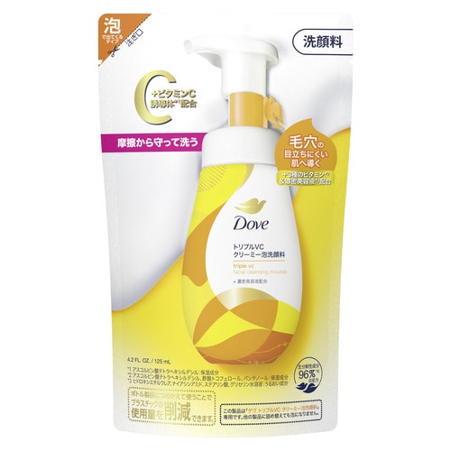 ユニリーバ ダヴ トリプルVC クリーミー泡洗顔料 つめかえ用 (125mL) 詰め替え用 Dove