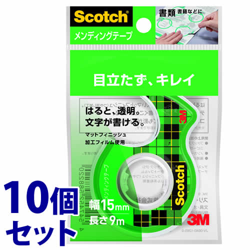 《セット販売》　スリーエム ジャパン 3M スコッチ メンディングテープ CM16-DC (15mm×9m)×10個セット 粘着テープ