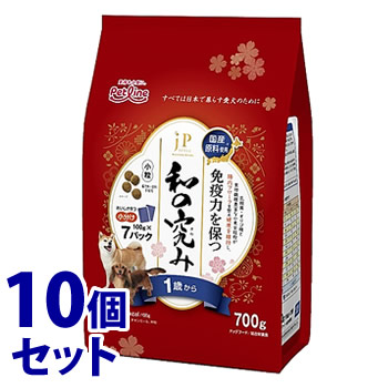 《セット販売》　ペットライン JPスタイル和の究み 小粒 1歳から (700g)×10個セット ドッグフード
