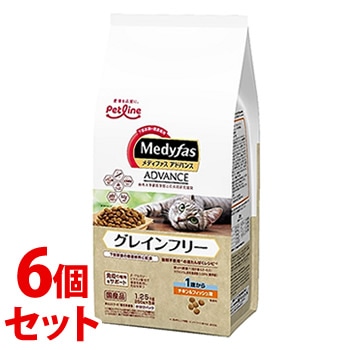 《セット販売》 ペットライン メディファス アドバンス グレインフリー 1歳から チキン&フィッシュ味 (1.25kg)×6個セット キャットフード
