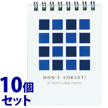 《セット販売》　マルマン ドントフォゲット メモ A7 ブルー N594 (1冊)×10個セット 6mm罫 ノート メモ帳