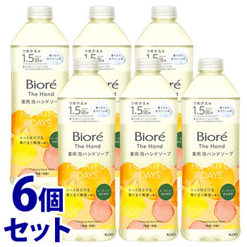 《セット販売》　花王 ビオレ ザ ハンド 泡ハンドソープ ふっとほどける陽だまり果実の香り つめかえ用 (340mL)×6個セット 詰め替え用 薬用 ハンドソープ　【医薬部外品】