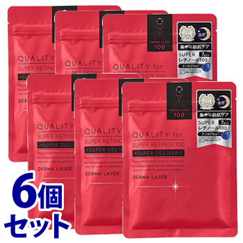 《セット販売》 クオリティファースト ダーマレーザー スーパーレチノール100マスク (7枚)×6個セット 集中年齢肌ケア ハリ ツヤ シートマスク フェイスパック