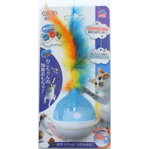 アースペット ねこモテ かくしてコロリン ライトブルー (1個) 猫用おもちゃ