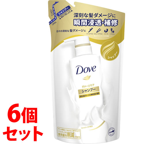 《セット販売》 ユニリーバ Dove ダヴ ダメージケア シャンプー つめかえ用 (350g)×6個セット 詰め替え用