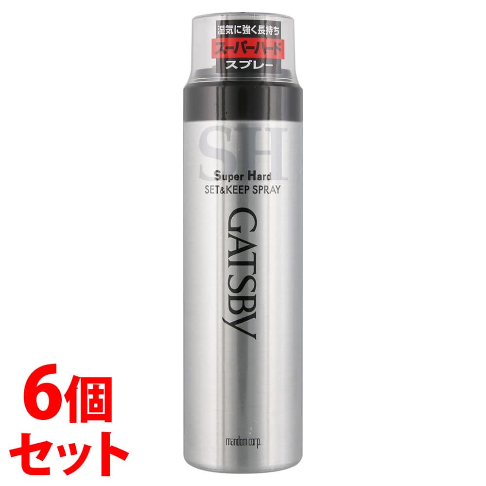 《セット販売》　マンダム ギャツビー セット＆キープスプレー スーパーハード (180g)×6個セット メンズヘアスタイリング