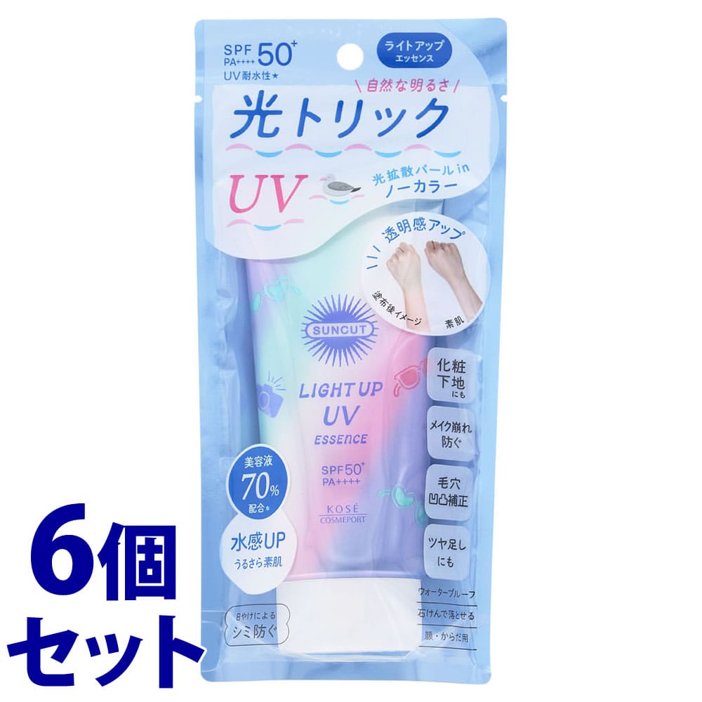 《セット販売》　コーセーコスメポート サンカット ライトアップUV エッセンス N (80g)×6個セット SPF50+ PA++++ 顔 からだ用 日焼け止め 美容液
