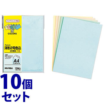 《セット販売》 マルアイ 藤壺 洋形2号 色込 ヨ-102コミ (10枚)×10個セット 洋形封筒 案内状 ハガキ A4サイズ4つ折り MARUAI