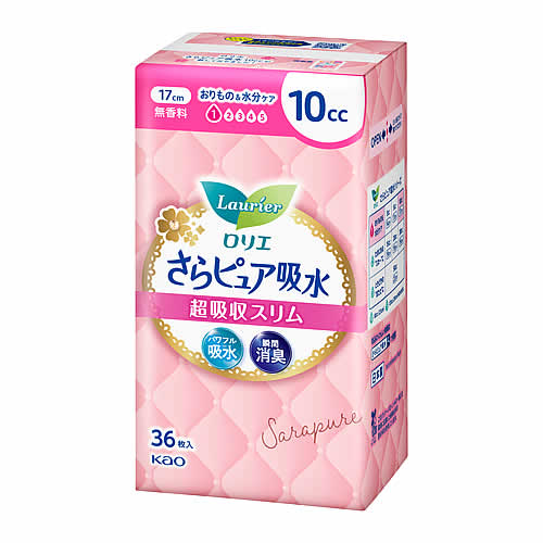花王 ロリエ さらピュア吸水 超吸収スリム 10cc 無香料 (36枚) 軽度尿失禁用品 軽失禁ライナー