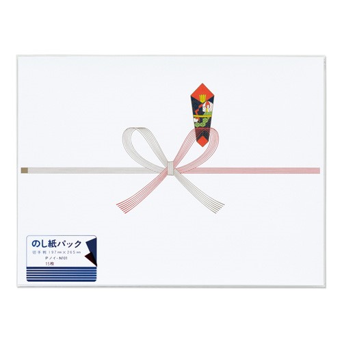 マルアイ 祝のし紙 切手 厚口 N パック入 Pノイ-N101 (15枚) のし紙 御祝 切手判 MARUAI