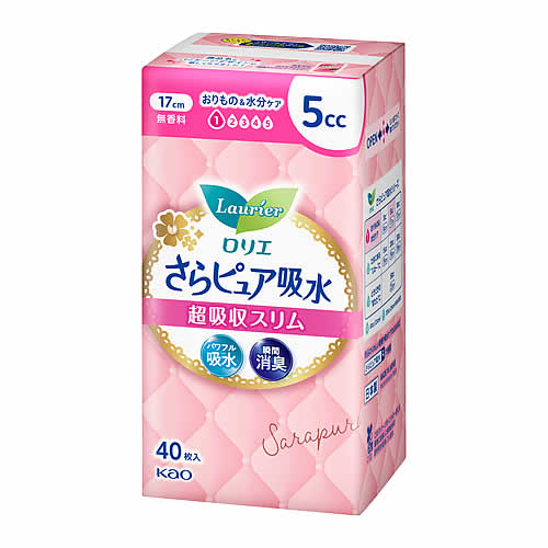 花王 ロリエ さらピュア吸水 超吸収スリム 5cc (40枚) 軽度尿失禁用品 軽失禁ライナー