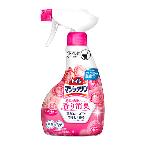花王 トイレマジックリン 消臭・洗浄スプレー 香り消臭 エレガントローズの香り 本体 (350mL) トイレ用合成洗剤