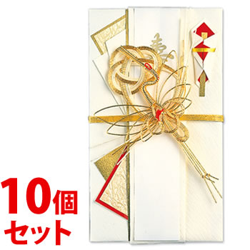 《セット販売》　マルアイ 新金封 571 鶴 キ-571 (1枚)×10個セット 金封 御祝 結婚祝い 祝儀袋 のし袋 MARUAI