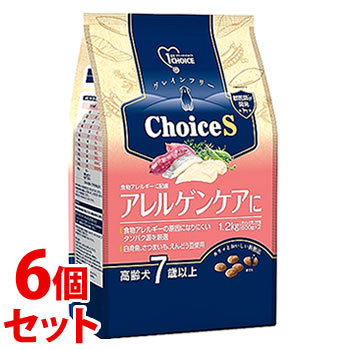 《セット販売》 アースペット ファーストチョイス ChoiceS アレルゲンケアに 高齢犬7歳以上 (1.2kg)×6個セット ドッグフード