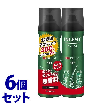 《セット販売》 バスクリン インセント 薬用育毛トニック 無香料 ペアパック (190g×2本)×6個セット 育毛剤 INCENT 【医薬部外品】